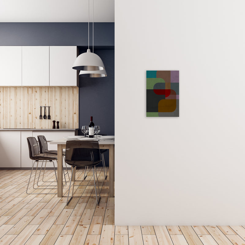 Dark Colourful Abstract Print B A3 Black Frame