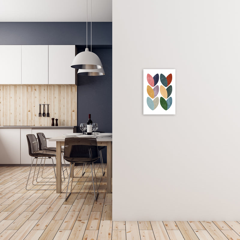 Scandinavian Hearts Wall Art Print C A3 Black Frame
