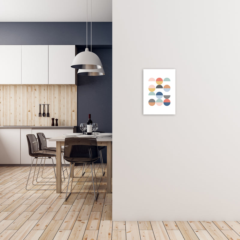 Simple Circles with Texture B A3 Black Frame