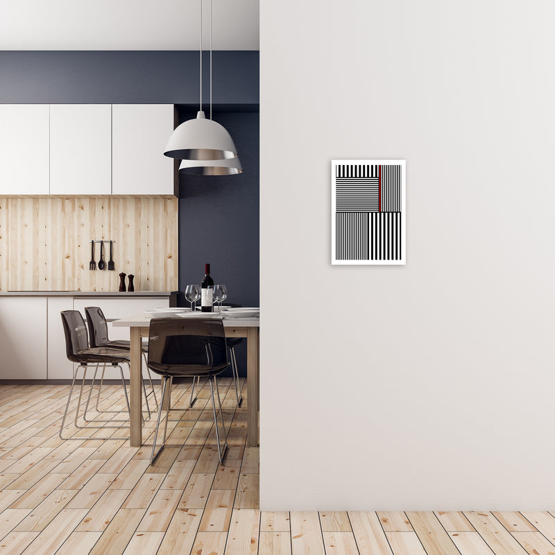 Black and White Stripes with A3 Black Frame