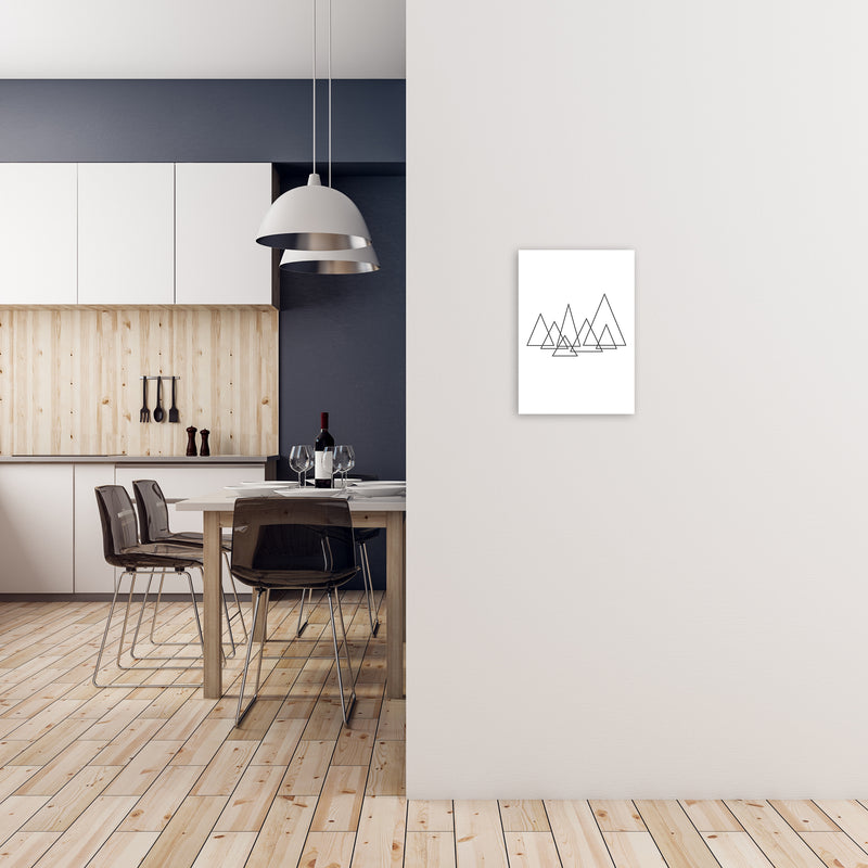 Geometric Triangle Poster Original A3 Black Frame