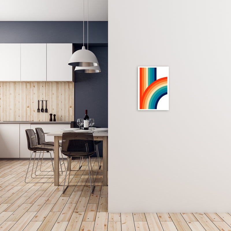 Rainbow Curve One Original A3 Black Frame