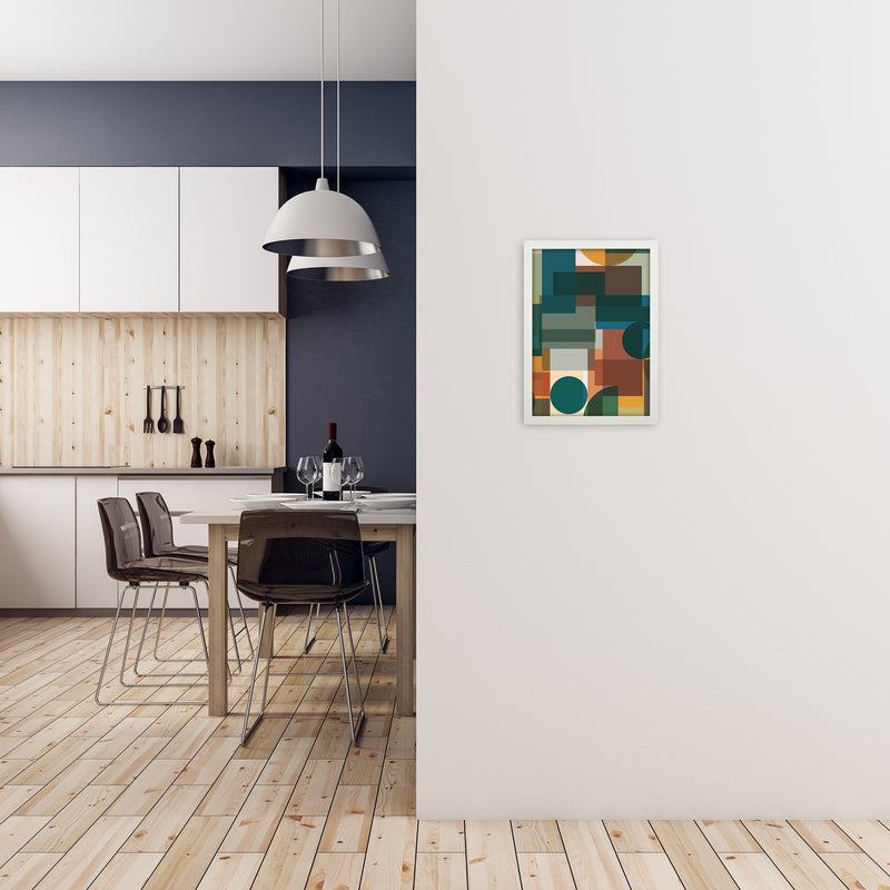 Abstract Pair Set A A3 Oak Frame