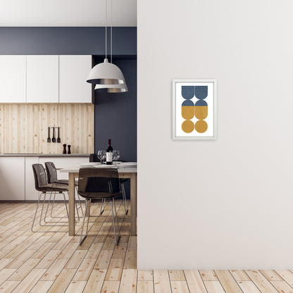 Abstract Art B Modern Contemporary Art Print by Print Punk Studio A3 Oak Frame