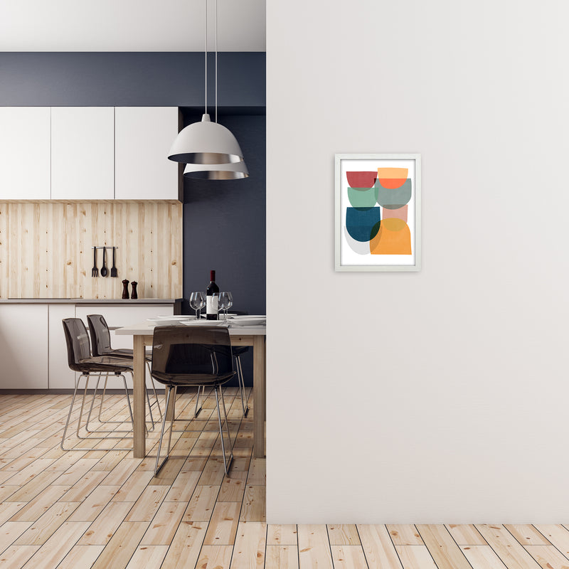 Mid Century Modern Colour B A3 Oak Frame