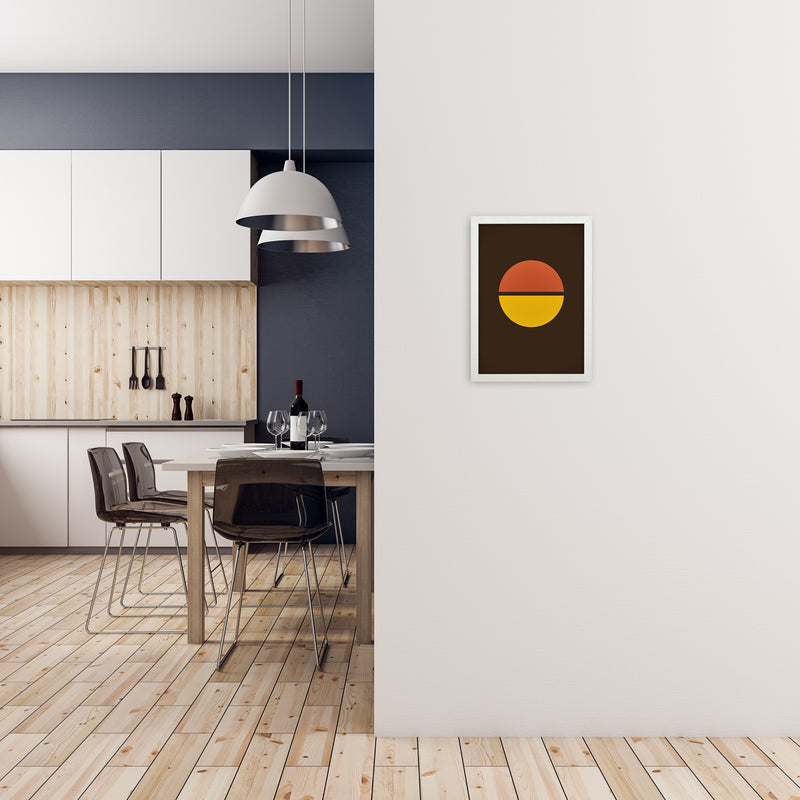 Set of Retro 70s Prints B A3 Oak Frame