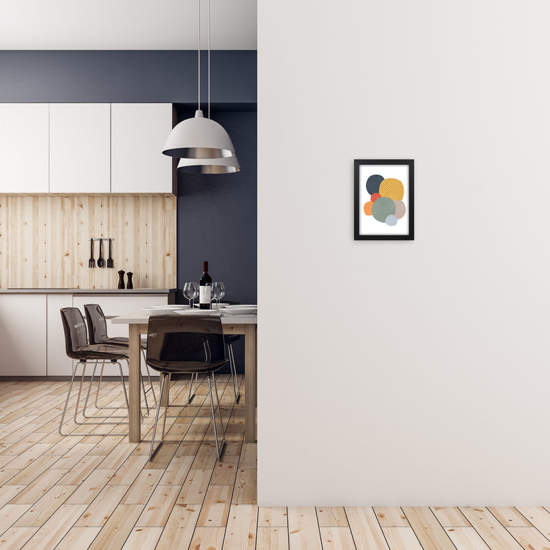 Fun Abstract Nursery Shapes Original A4 White Frame