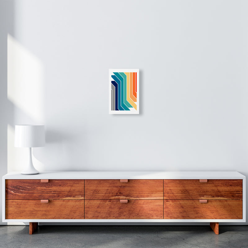 Modern Rainbow Stripes Original2 A4 Canvas