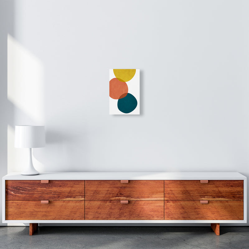 Yellow Red Blue Abstract Original A4 Canvas