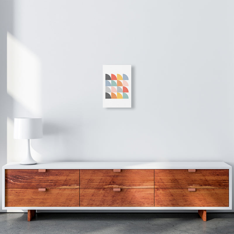 Scandinavian Quarter Circles F A4 Canvas