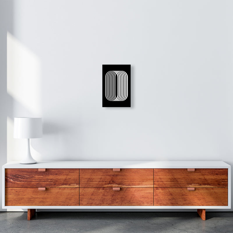 Abstract Modern Black and White Shape Original A4 Canvas