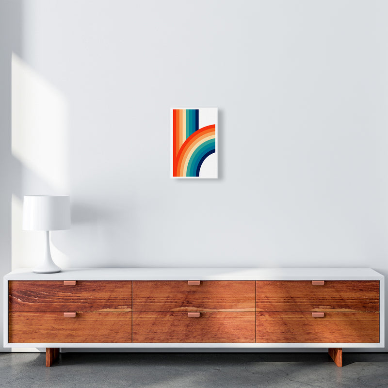 Rainbow Curve One Original A4 Canvas