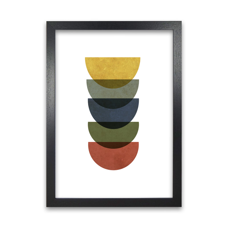 Mid Century Rainbow Grunge Original Black Grain