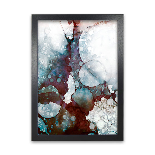 Watercolor Circles Portrait Original Black Grain