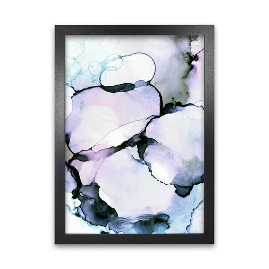 Watercolor Portrait Turquiose Original Black Grain