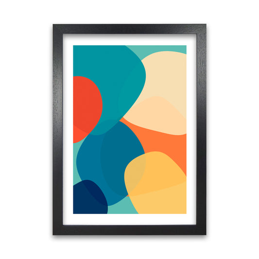 Abstract Multicolour Design Original Black Grain