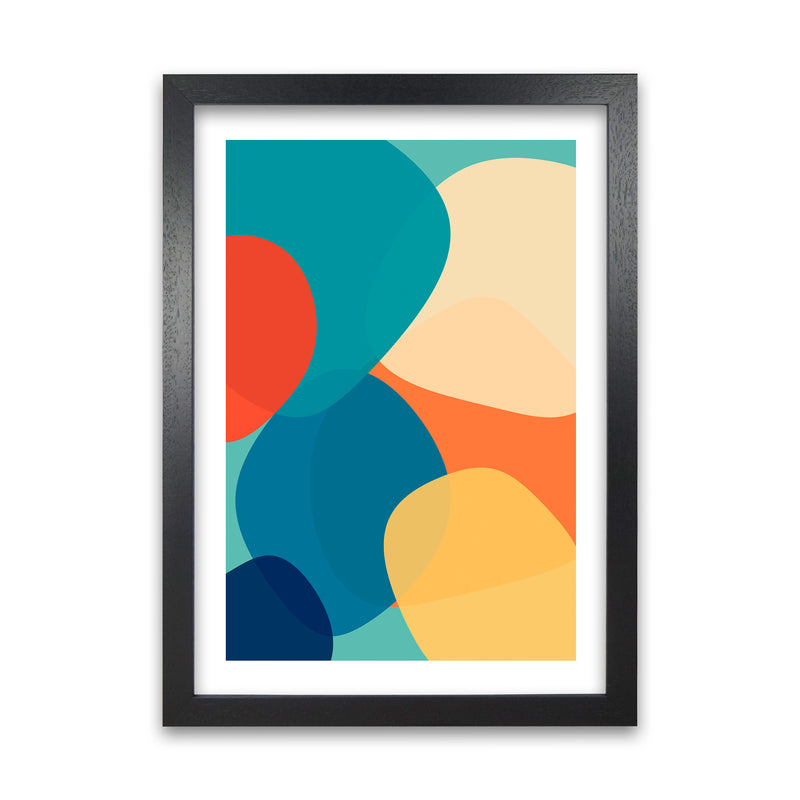 Abstract Multicolour Design Original Black Grain