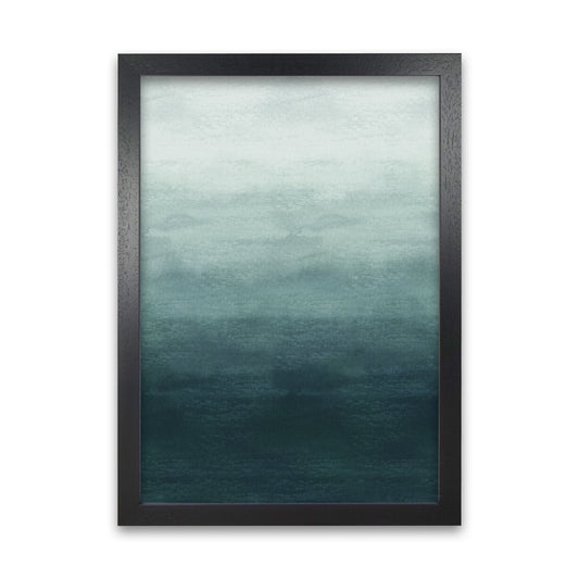 Blue Gradiant Painting Original Black Grain