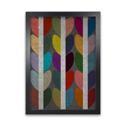 Scandinavian Wall Art Dark Original Black Grain