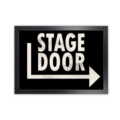 Stage Door Horizontal Wall Art Black Grain