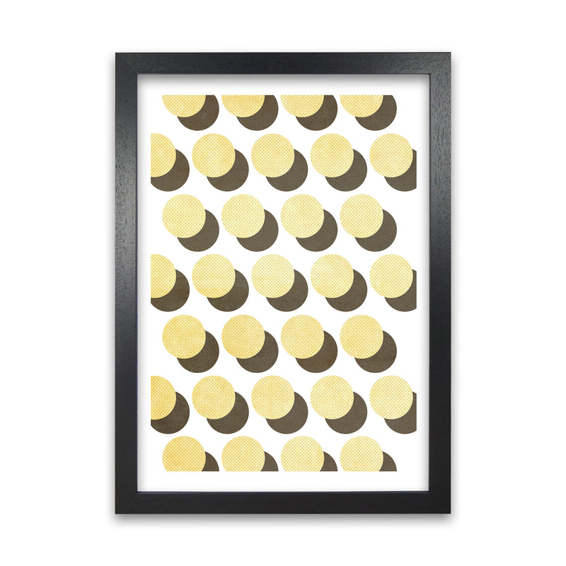 Half Tone Yellow Abstract Original Black Grain