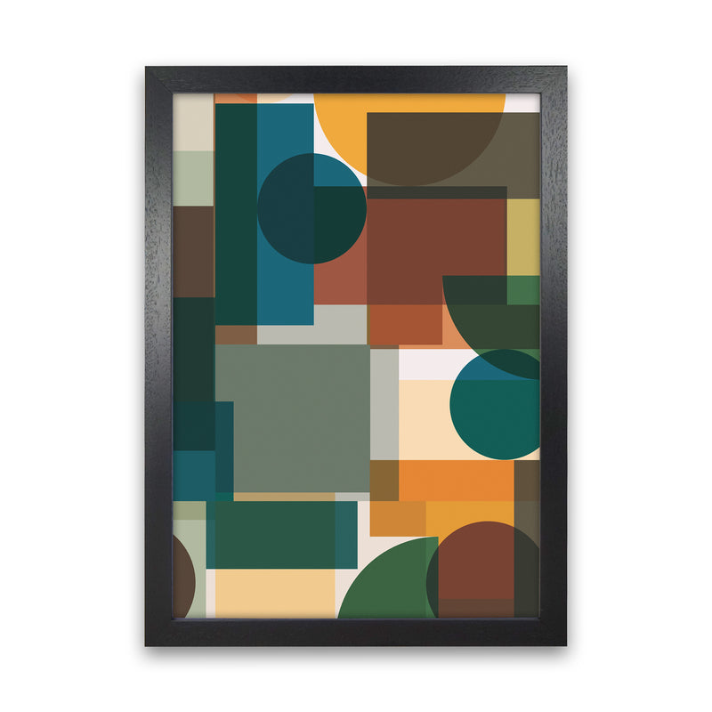 Abstract Pair Set B Black Grain