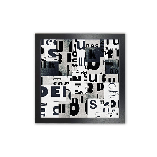 Black and White Typography Pair B Original Black Grain