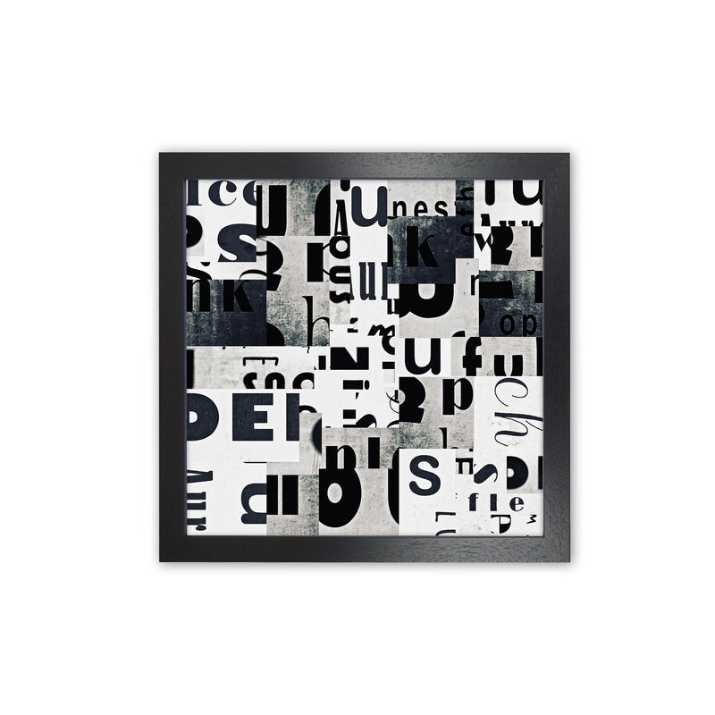 Black and White Typography Pair B Original Black Grain