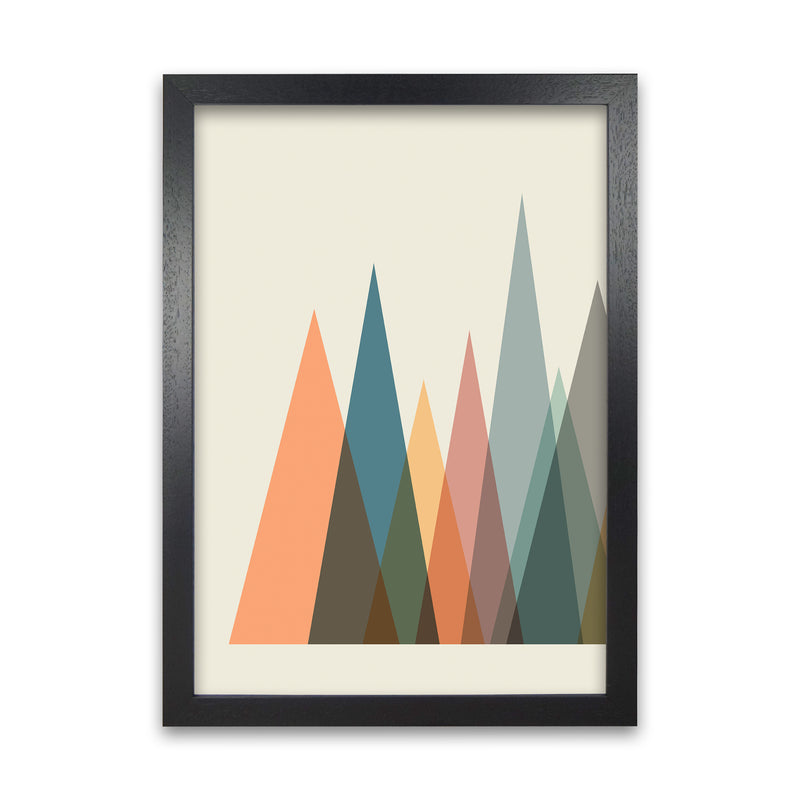 Mid Century Abstract Pair A Original Black Grain