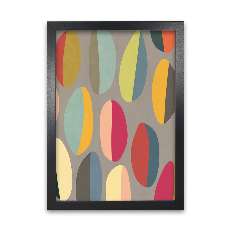 Mid Century Half Pebbles Pair One A Black Grain