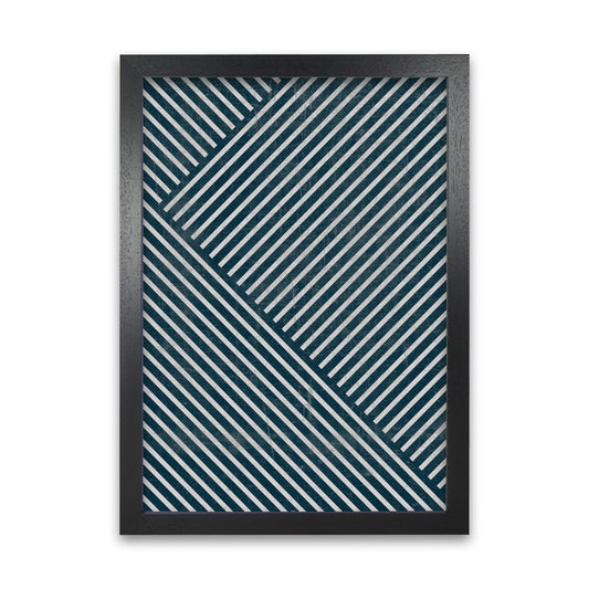 Navy Blue Set of 2 Abstract A Black Grain