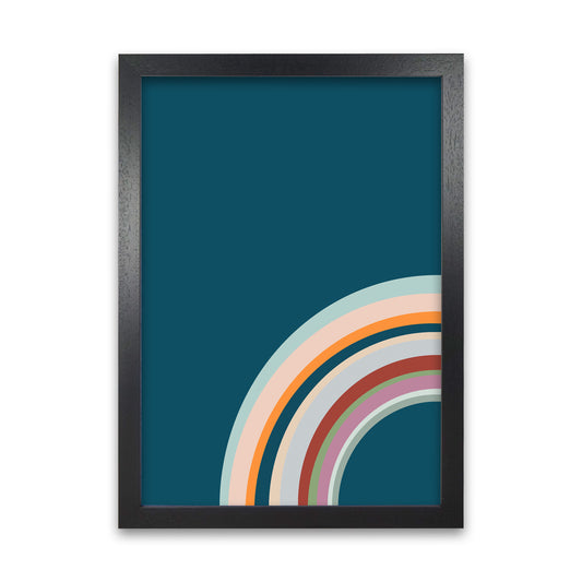 Pair of Nursery Rainbow Prints Left A Black Grain