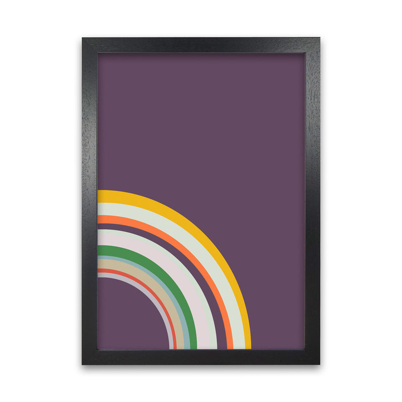 Pair of Nursery Rainbow Prints Right B Black Grain