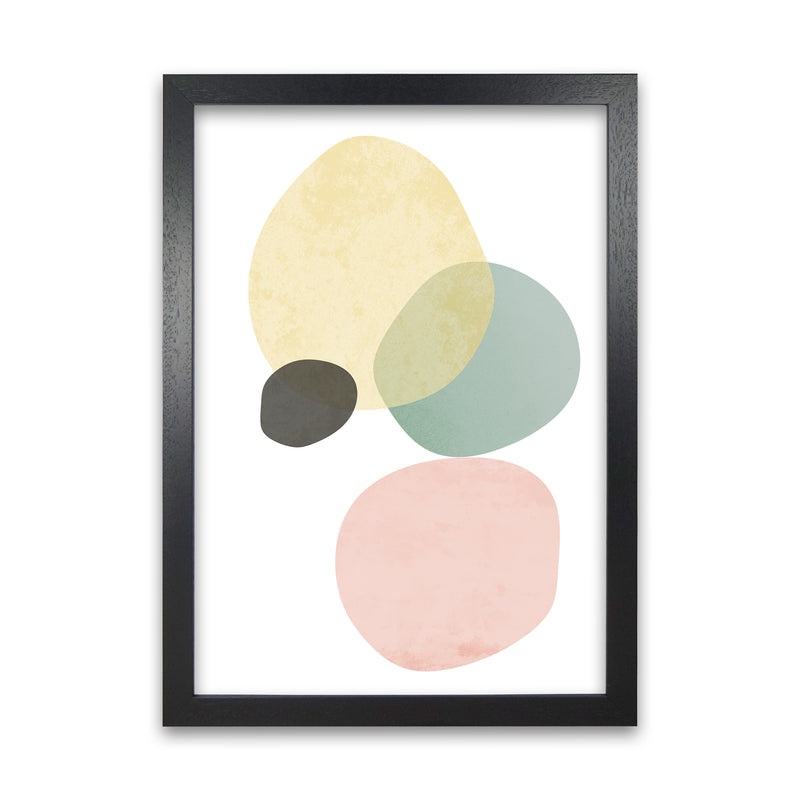 Abstract Pastel Original B Black Grain