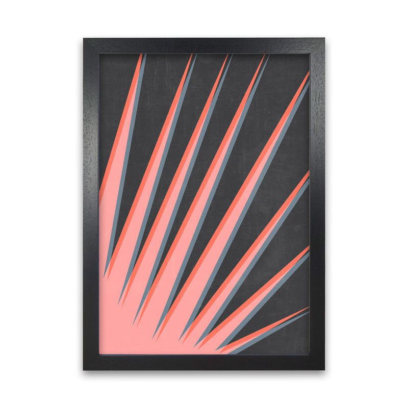 Abstract Colourful Print A Black Grain