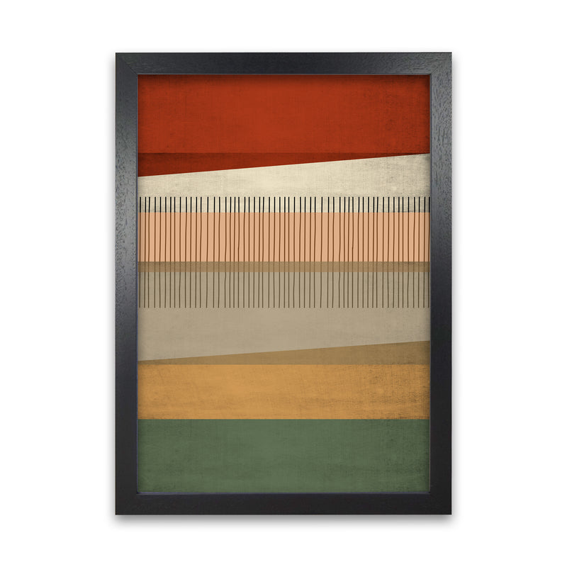 Abstract Earth Tone Prints B Black Grain