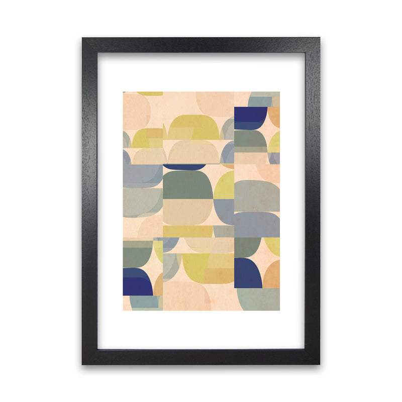 Abstract Prints Pastel B Black Grain