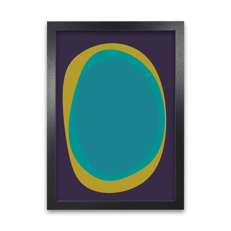 Colourful Bright Abstract Wall Art Print A Black Grain
