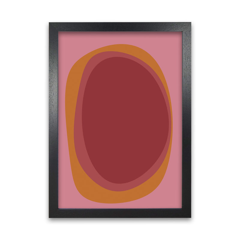 Colourful Bright Abstract Wall Art Print B Black Grain