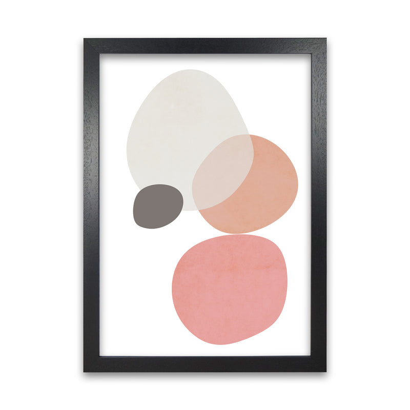 Pink and Grey Nursery Wall Art Print B Black Grain