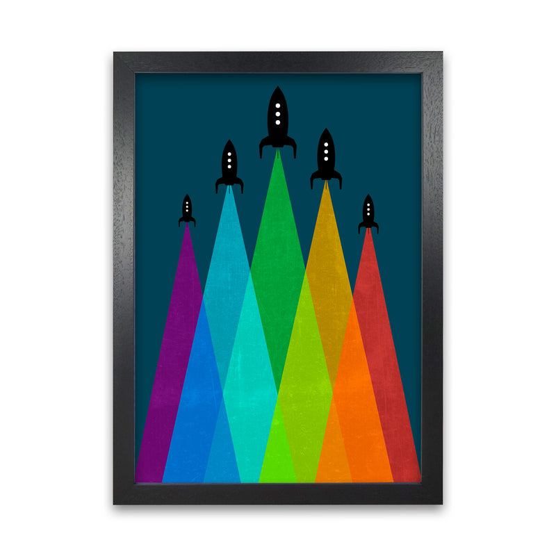 Rainbow and Navy Rocket B Black Grain