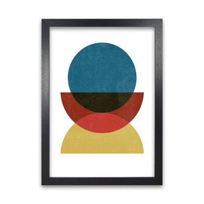 Rainbow Mid Century Print A A1 Black Grain Frame
