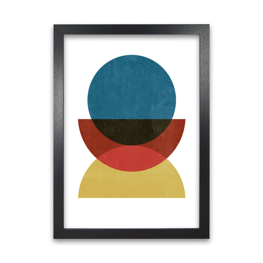 Rainbow Mid Century Print A A1 Black Grain Frame