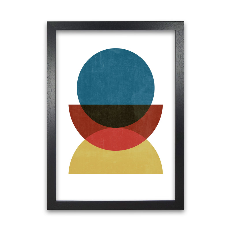 Rainbow Mid Century Print A A1 Black Grain Frame
