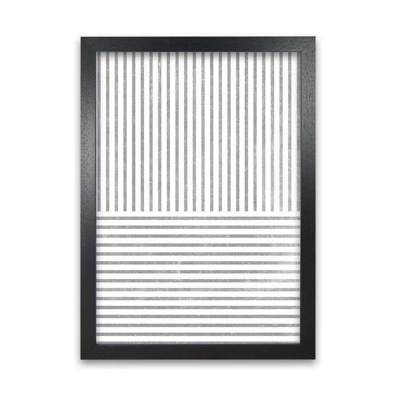 Mid Century Texture Lines C Black Grain