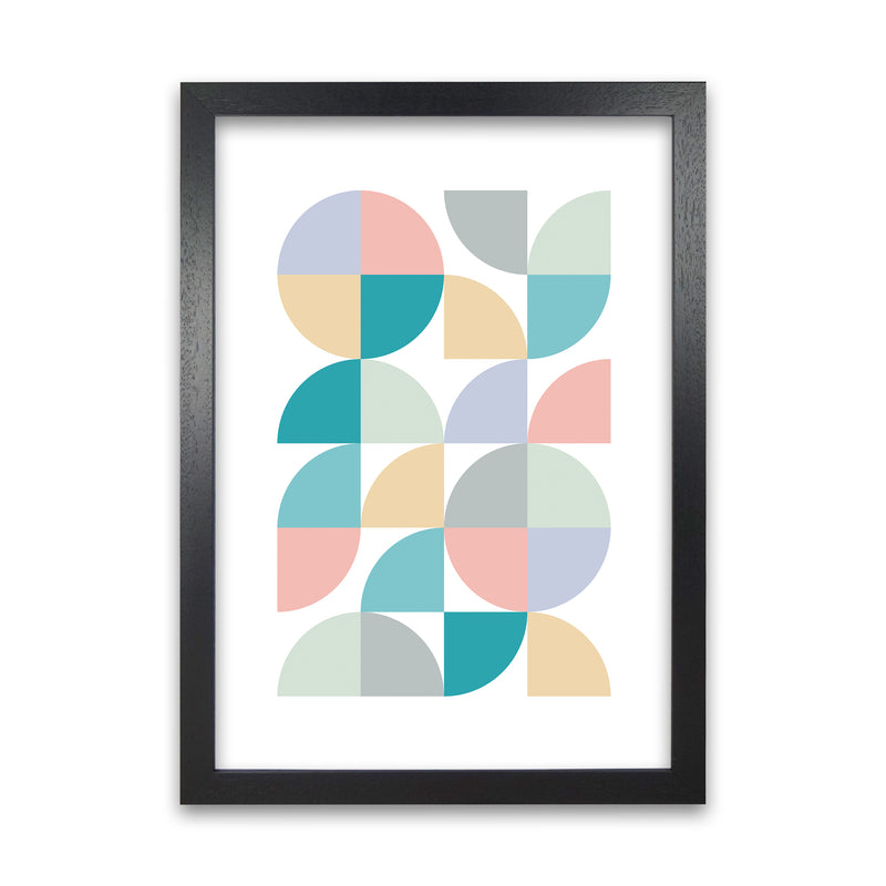 Abstract Pastel Nursery Print A Black Grain