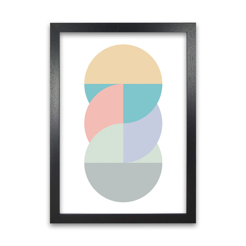 Abstract Pastel Nursery Print B Black Grain