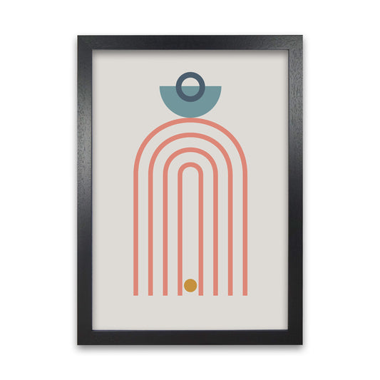 Mid Century Modern Prints on Grey A Black Grain