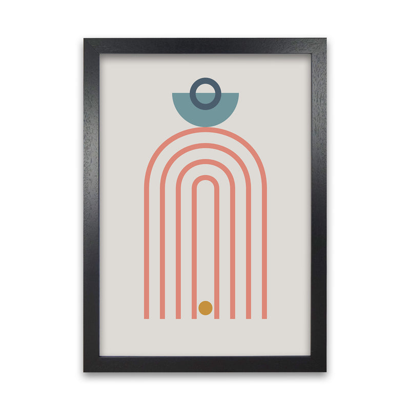 Mid Century Modern Prints on Grey A Black Grain