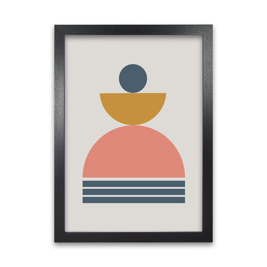 Mid Century Modern Prints on Grey C Black Grain